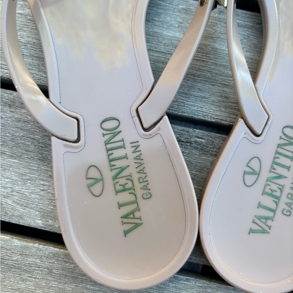 Valentino Tan Studded Sandals - Picture 3 of 6